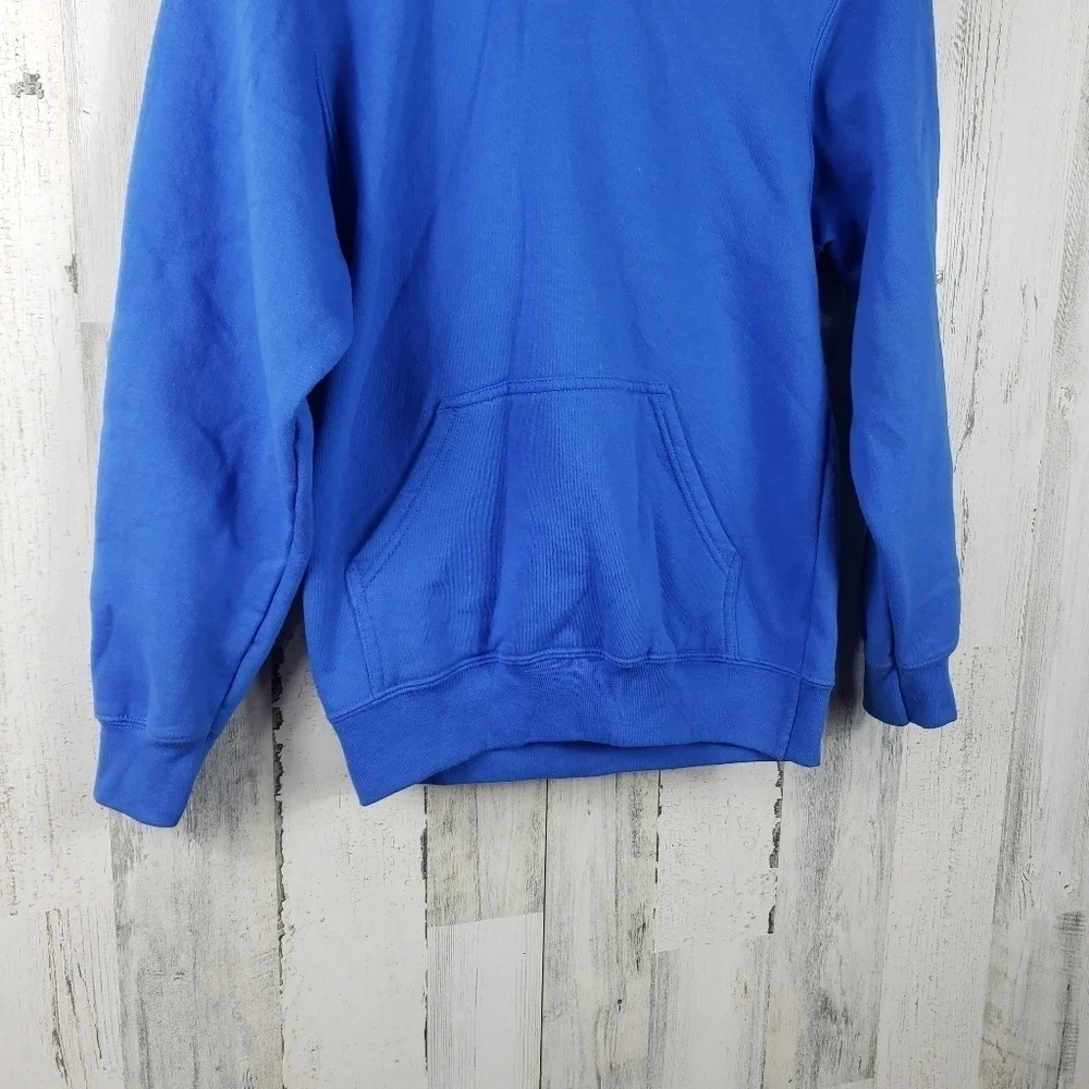 boys port and company basic blue hoodie youth size large